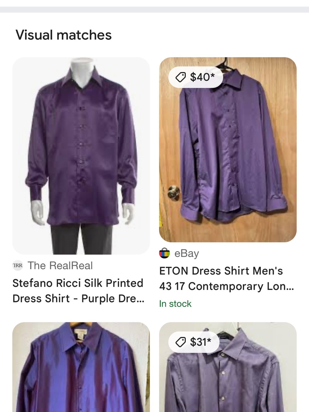 Eton Contemporary Dress Shirt Mens XL 17.5 35/36 Purple Striped Twill - Picture 6 of 6